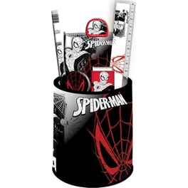 Μολυβοθήκη Μεταλλική με Σχολικό Σετ Gim Spiderman World of Web