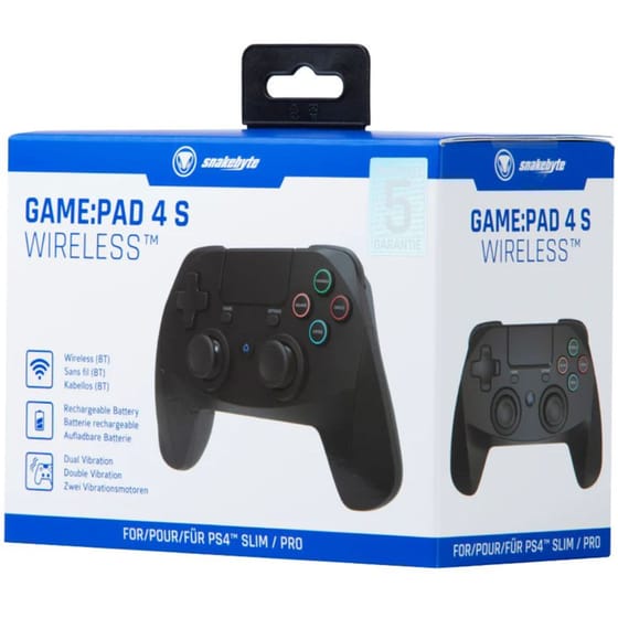 Snakebyte 4S Wireless Ασύρματο Gamepad για PS4 - Μαύρο image 4