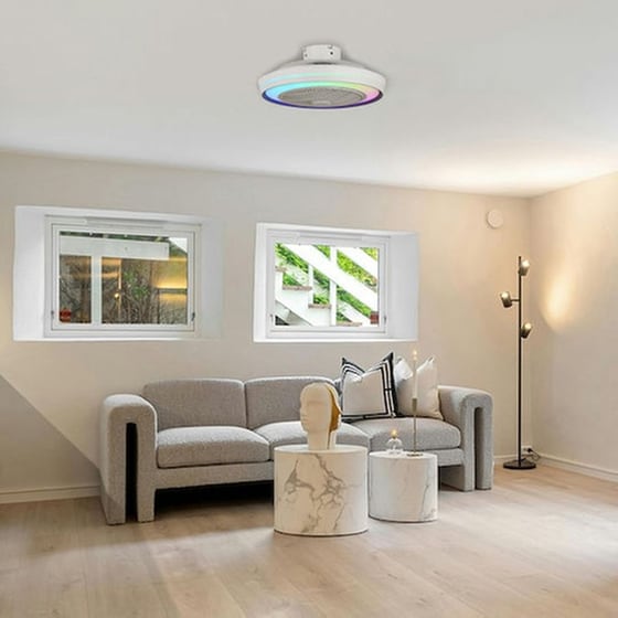 EUROLAMP 300-25046 Ανεμιστήρας Οροφής  Με Φως Led  Τηλεχειριστήριο 51εκ. 35W Λευκό image 1