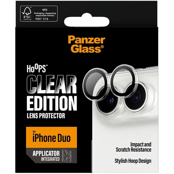 Προστατευτικό καμερών Apple iPhone Duo - PanzerGlass Hoops Camera Lens Protector - Transparent image 5