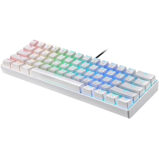 Motospeed Ck61 Μηχανικό Gaming Ενσύρματο Πληκτρολόγιο RGB Λευκό (US) image 0