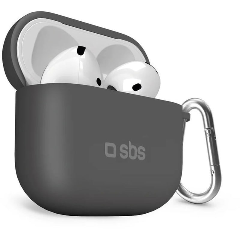 Θήκη Ακουστικών SBS Silicone για Apple Airpods 4 - Μαύρο