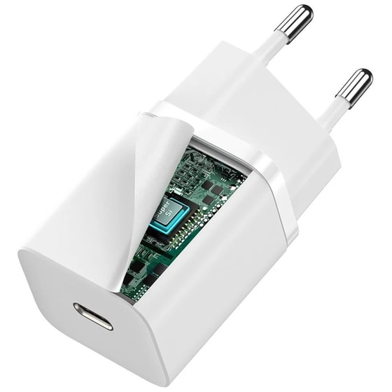 Φορτιστής Πρίζας Baseus Ccsup-j02 Super Si Usb-C 30W - White image 4