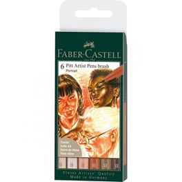 Μαρκαδόροι Faber Castell Pitt Β Πινέλο Αποχρώσεις Δέρματος (6 Τεμάχια)