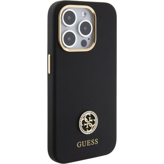 Guess Quot;4g Strass Logo Collection Quot; Case Θήκη Προστασίας Από Σιλικόνη – Iphone 15 Pro (black – Guhcp15lm4dgpk) image 5