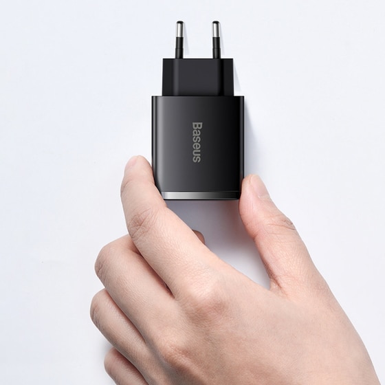 Φορτιστής Πρίζας Baseus CCXJ-E01 Usb-C/2xUsb 30W - Black image 7