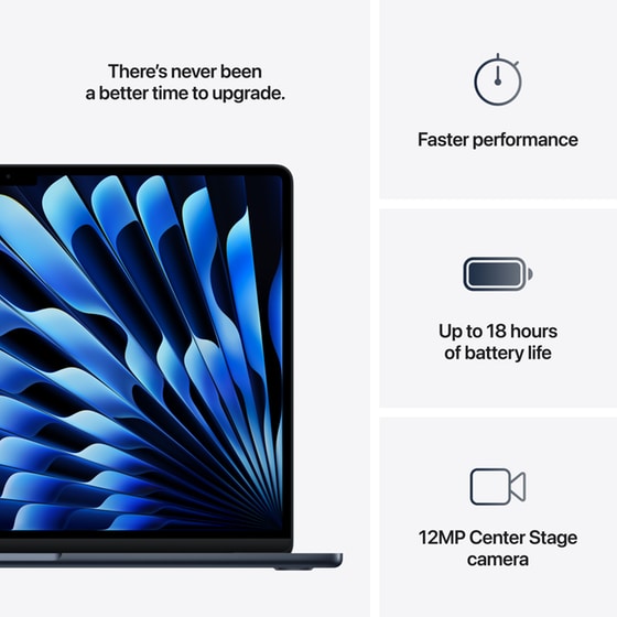 Apple MacBook Air with M4 Chip 15.3"QHD (Apple M4/16GB/256GB SSD/MacOS) Midnight image 8