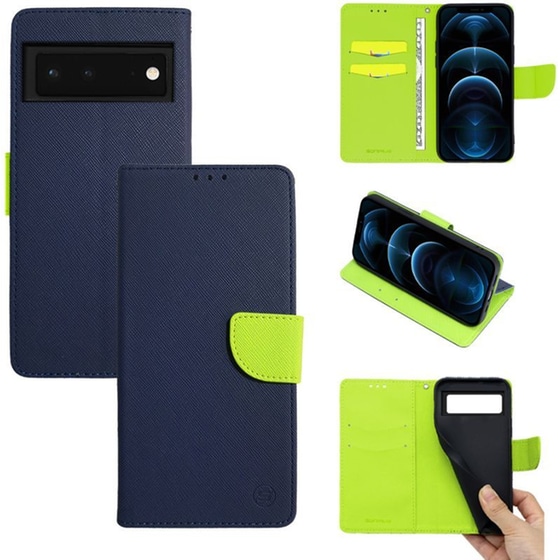 Θήκη Google Pixel 6 Pro - Sonique Trend Book - Σιέλ Σκούρο/ Μπλε image 0