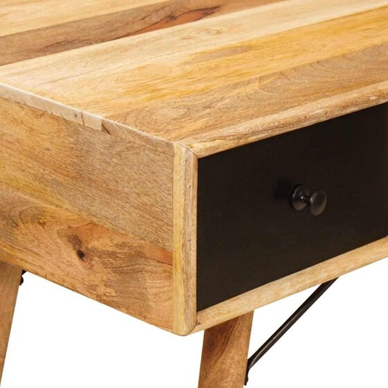 Γραφείο Γραφής VidaXL από Μασίφ Ξύλο Μάνγκο 110x55x76 cm - Καφέ image 5