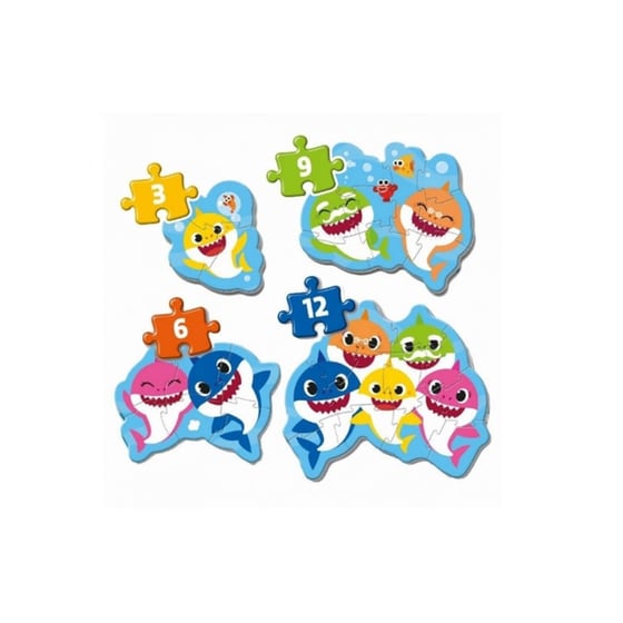 Παιδικό Σετ Παζλ Clementoni Super Color Baby Shark (3/6/9/23 Κομμάτια) image 1