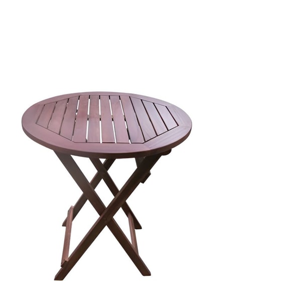 Τραπέζι Εξωτερικού Χώρου Woodwell c10252 Ξύλινο φ70x70 cm - Καφέ image 0