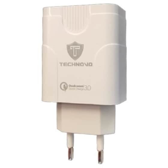 Technovo Fast Charger Αντάπτορας 3α Και Καλώδιο Micro Usb (λευκό) Tn-f021 image 0