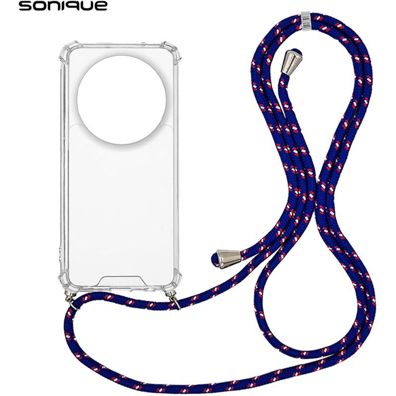 Θήκη Σιλικόνης Με Κορδόνι Sonique Armor Clear Xiaomi Xiaomi 14 Ultra Rainbow Μπλε