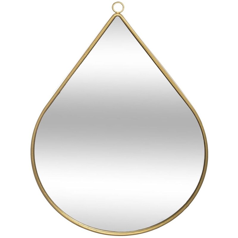 Διακοσμητικός Καθρέφτης Τοίχου Spitishop Μεταλλικός 28x39 cm - Χρυσό