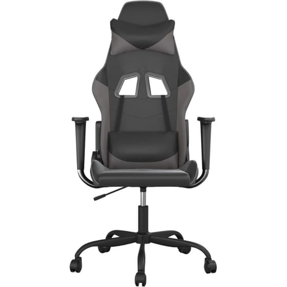 Καρέκλα Gaming VIDAXL 3143645 με Ρυθμιζόμενα Μπράτσα από Τεχνητό Δέρμα - Μαύρο image 1