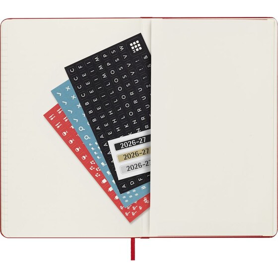 Ημερολόγιο Εβδομαδιαίο 2027 Moleskine 18Μ L Hardcover Κόκκινο image 4