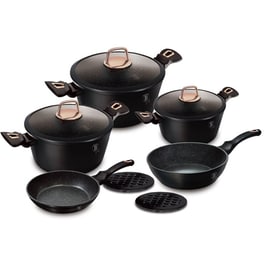 Σετ Μαγειρικά Σκεύη BERLINGER BH-8168 10 τμχ Μαύρο