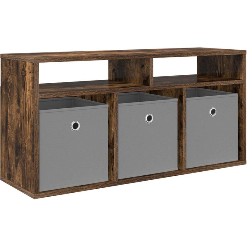 Έπιπλο Τηλεόρασης VidaXL με Συρτάρι 87 x 27,5 x 43 cm - Καπνιστή Δρυς