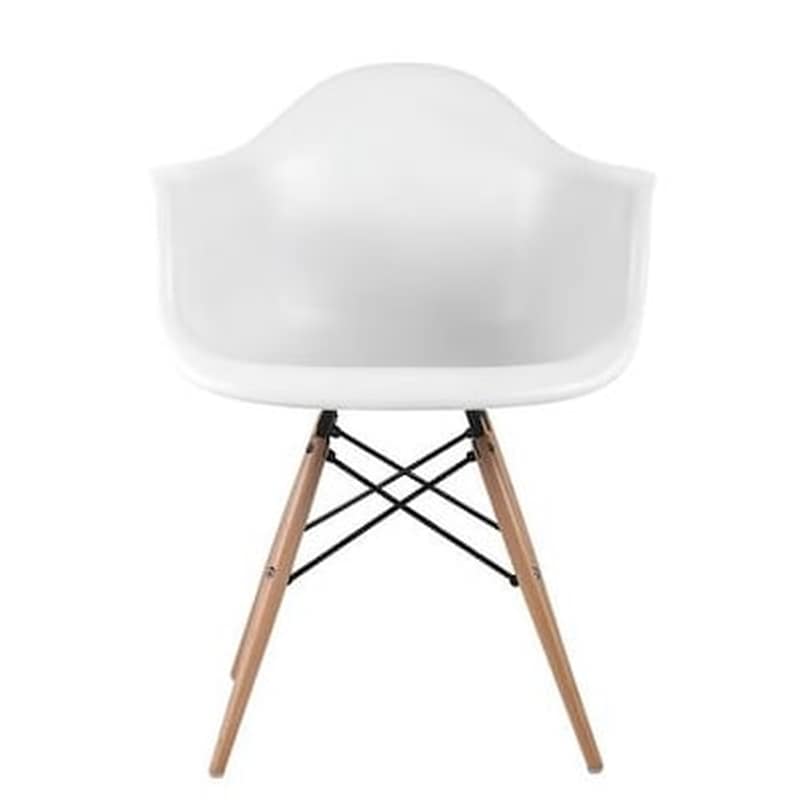 WOODWELL Πολυθρόνα Pp Με Ξύλινα Πόδια Σετ 4 Τμχ - Λευκο