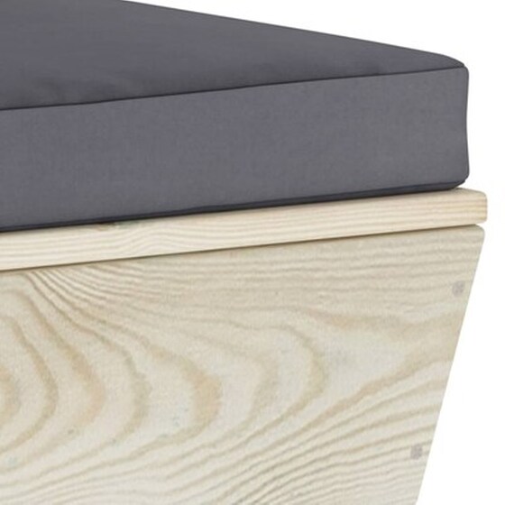 Καναπές Κήπου Γωνιακός VidaXL από Εμποτισμένο Ξύλο Ερυθρελάτης 60x60x65 cm - Ανθρακί image 5