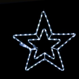Χριστουγεννιάτικος Φωτοσωλήνας Αστέρι Aca Decor 60 LED - Λευκό Ψυχρό