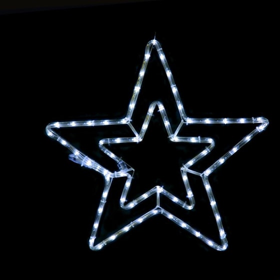 Χριστουγεννιάτικος Φωτοσωλήνας Αστέρι Aca Decor 60 LED - Λευκό Ψυχρό image 0