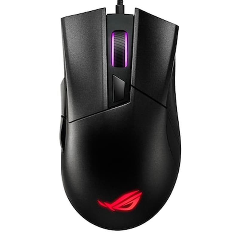 ASUS Asus ROG Gladius II Core RGB Gaming Ενσύρματο Ποντίκι 6200 DPI Μαύρο