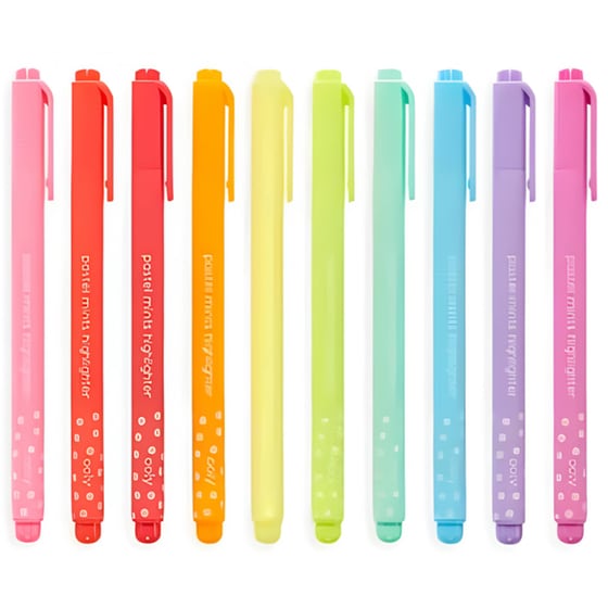 Μαρκαδόροι Υπογράμμισης Ooly με Άρωμα Μέντα Πολύχρωμο Pastel (10 Τεμάχια) image 1