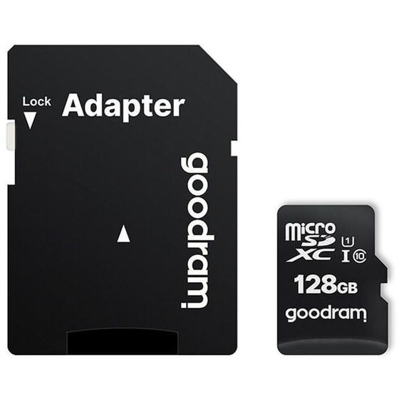 Κάρτα Μνήμης MicroSDXC 128GB Class 10 & SD Adapter - Goodram M1AA image 0