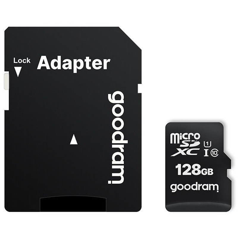 Κάρτα Μνήμης MicroSDXC 128GB Class 10 SD Adapter - Goodram M1AA