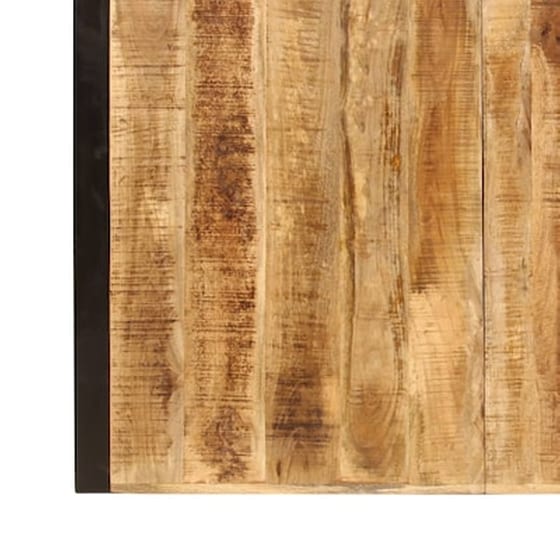Τραπεζαρία Vidaxl από Μασίφ Ξύλο Μάνγκο 180x90x75 cm - Μαύρο/Καφέ image 5
