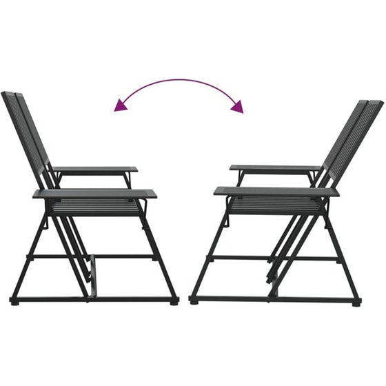 Διθέσιο Παγκάκι Κήπου VidaXL Ατσάλινο 165x75x93 cm - Μαύρο image 6