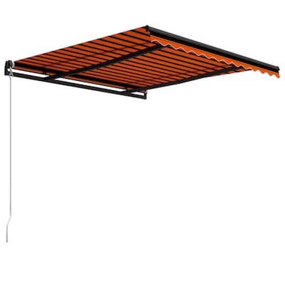 Τέντα Vidaxl Συρόμενη Χειροκίνητη 350x250cm - Πορτοκαλί/Καφέ image 3