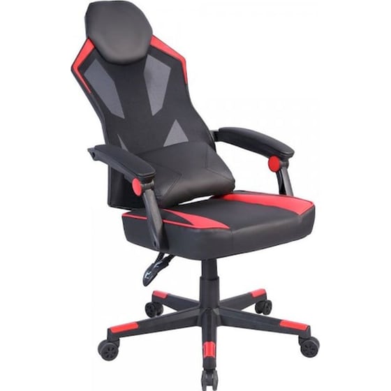 Καρέκλα Γραφείου/ Gaming 24Mall Krafton Pro από Ύφασμα Mesh -Μαύρο/ Κόκκινο image 4