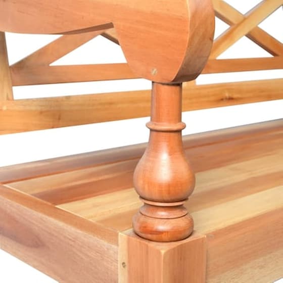 Παγκάκι VidaXL Batavia από Μασίφ Μαόνι 98x50x82 cm - Καφέ image 4