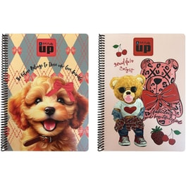 Τετράδιο Σπιράλ Gim Α4 2Θ. Fashion Bear-Scotch Dog