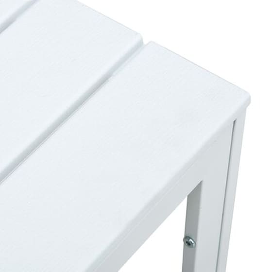 Τραπεζάκι Σαλονιού VidaXL από HDPE με Όψη Μασίφ Ξύλου 78x78x74cm - Λευκό image 5