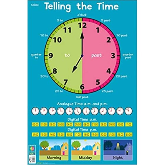 Telling the Time (Collins Children’s Poster) image 0