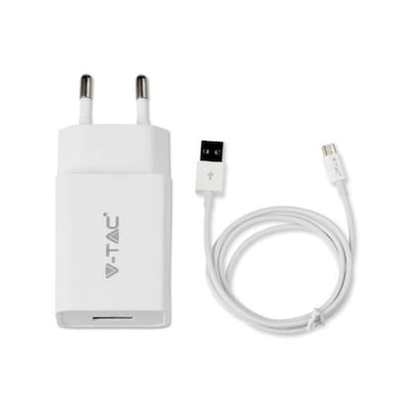 Σετ Φόρτισης V-tac 18W 3A with cable Micro Usb - White image 0