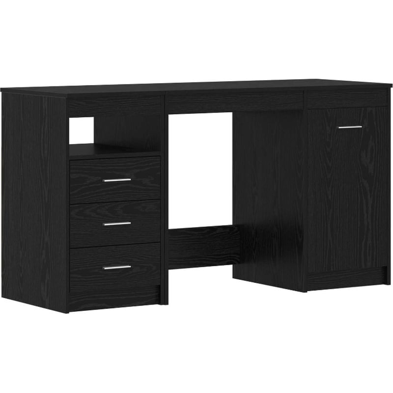 Γραφείο VidaXL από Επεξεργασμένο Ξύλο 140x50x76 cm - Μαύρη Οξιά (2 τεμ.)