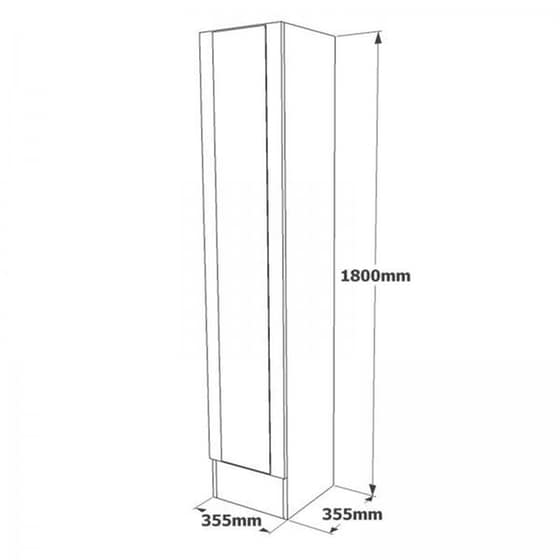 Έπιπλο Εισόδου 24Mall Spazio από Μοριοσανίδα 35.5x35.5x180 cm - Καφέ image 3