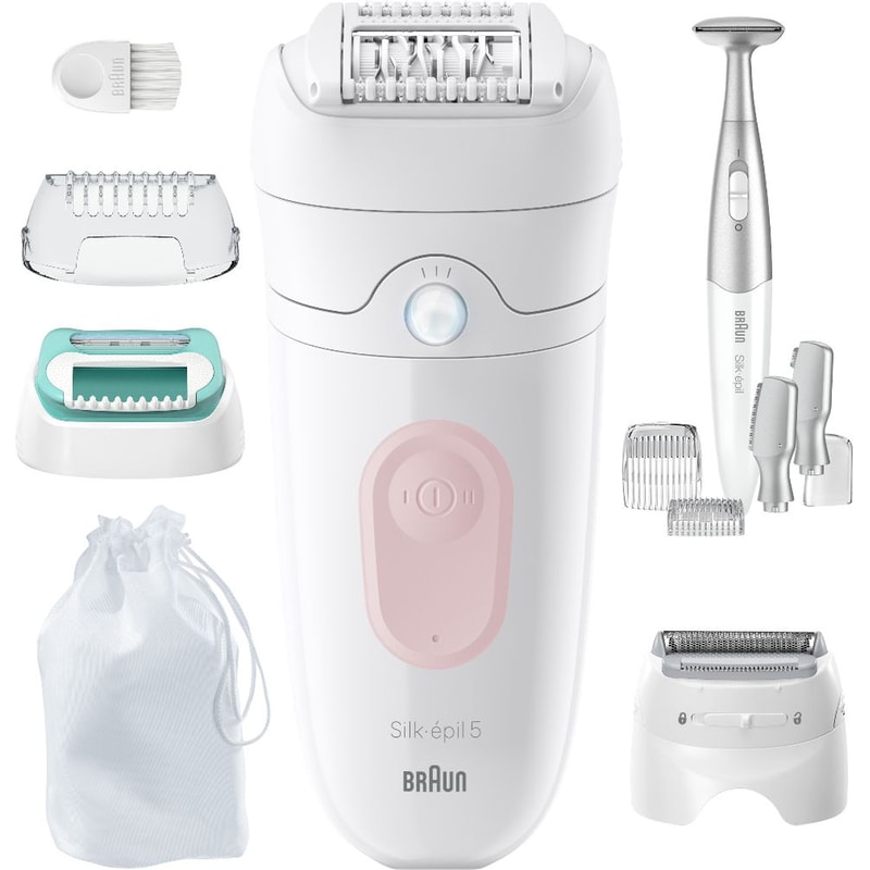 BRAUN SILK-ÉPIL 5 SE5-251/N Αποτριχωτική Μηχανή Λευκό Ροζ