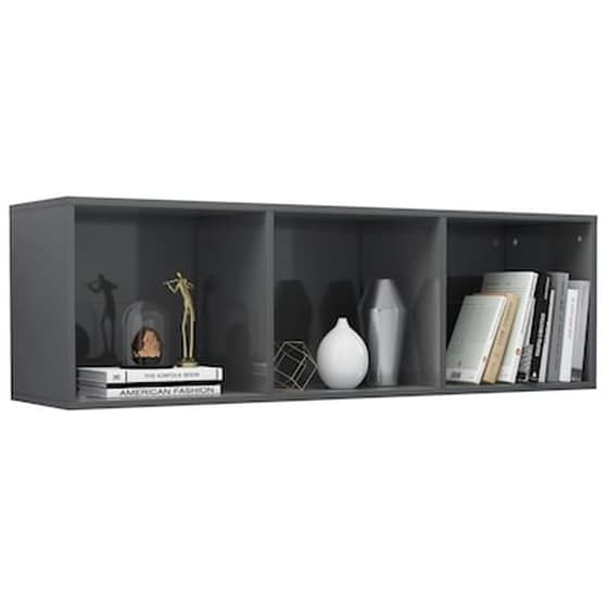 Έπιπλο Τηλεόρασης Vidaxl Μοριοσανίδα 36x30x114 cm  - Γκρι image 5