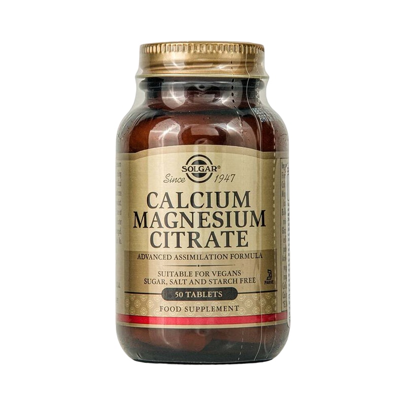 Μέταλλα Solgar Calcium Magnesium Citrate - 50 ταμπλέτες