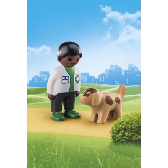 PLAYMOBIL® 1·2·3 Κτηνίατρος με Σκυλάκι (70407) image 1