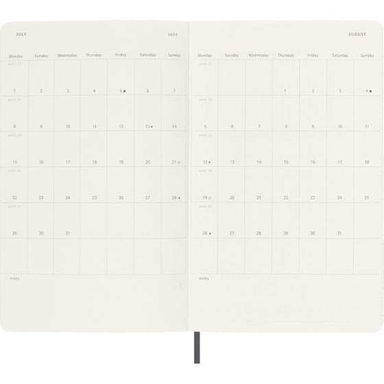 Ημερολόγιο Moleskine 2023-2024 18Μ Εβδομαδιαίο Large Sapphire Blue image 3