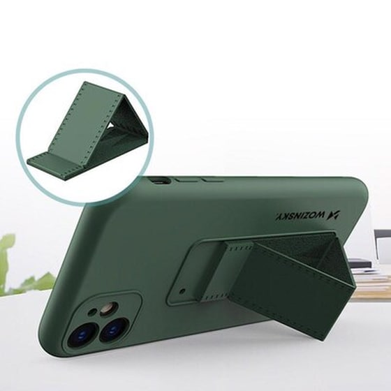 Θήκη Apple iPhone 12 Pro Max - Wozinsky Kickstand Flexible - Dark-green image 5