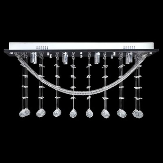 Vidaxl Φωτιστικό Οροφής Με Αστραφτερές Κρυστάλλινες Χάντρες Λευκό 29 Εκ. image 3