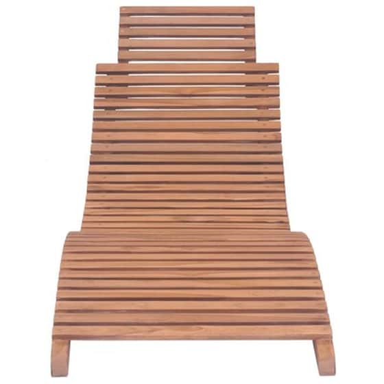 Vidaxl Ξαπλώστρα Πτυσσόμενη Από Μασίφ Ξύλο Teak image 3