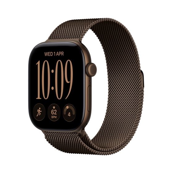 Apple Watch Series 12 GPS + Cellular 42mm Dark Bronze Aluminium Case with Dark Bronze Milanese Loop image 0